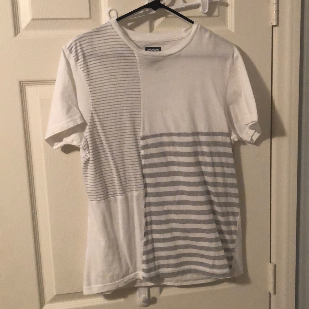White and gray striped CSG T-Shirt